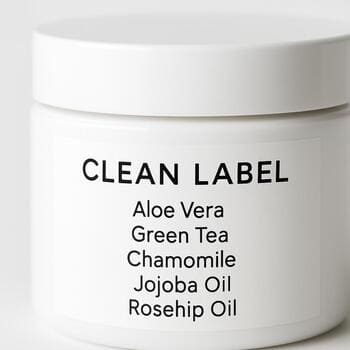 Serenique Beauty məhsulunun üzərində təmiz və oxunaqlı etiket yaxın plan