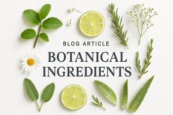 Serenique Beauty botanika tərkiblərini izah edən jurnal yazısı üçün vizual