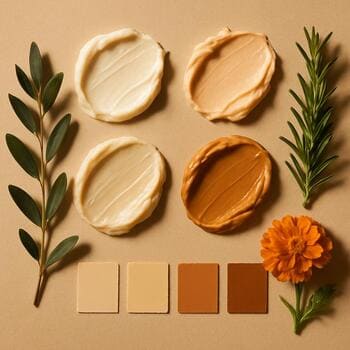 Serenique Beauty məhsullarının müxtəlif krem və serum teksturaları palitrası