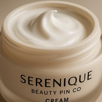 Serenique Beauty pin co krem xəttinin bankalarına yaxın plan