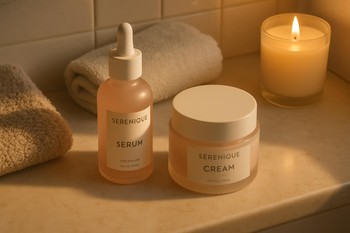 Serenique Beauty axşam reset ritualı üçün nəmləndirici dəriyə qulluq seti