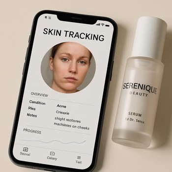 Serenique Beauty rutin qeydlərinin telefon tətbiqində yazıldığı ekran görüntüsü