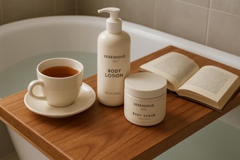 Serenique Beauty məhsulları ilə weekend vanna tray və SPA atmosferi