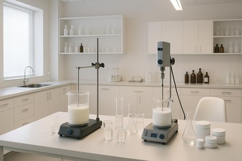 Serenique Beauty laboratoriyasında iş masası və kiçik partiyalı istehsal avadanlığı