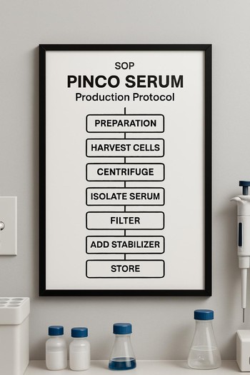 Serenique Beauty laboratoriyasının divarında təlim protokolları və sxemlər