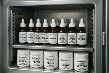 Serenique Beauty sabitlik testləri üçün müxtəlif temperaturda saxlanılan serum nümunələri